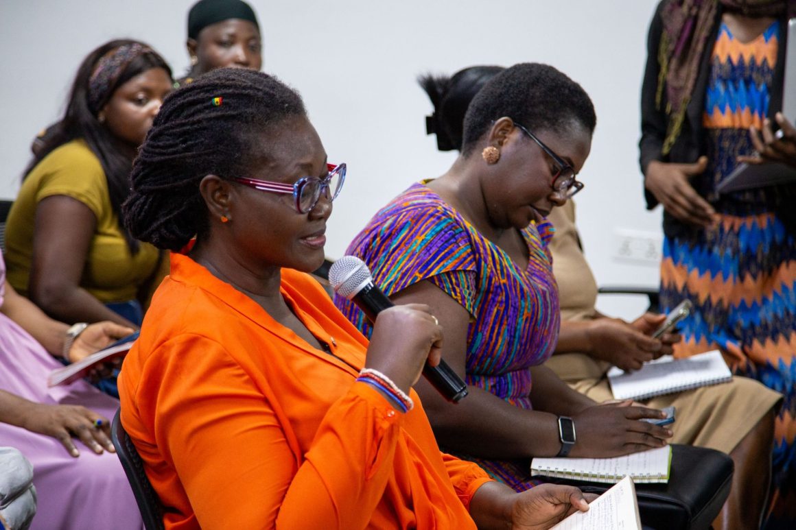 Women entrepreneurs attending digital skills training in Accra