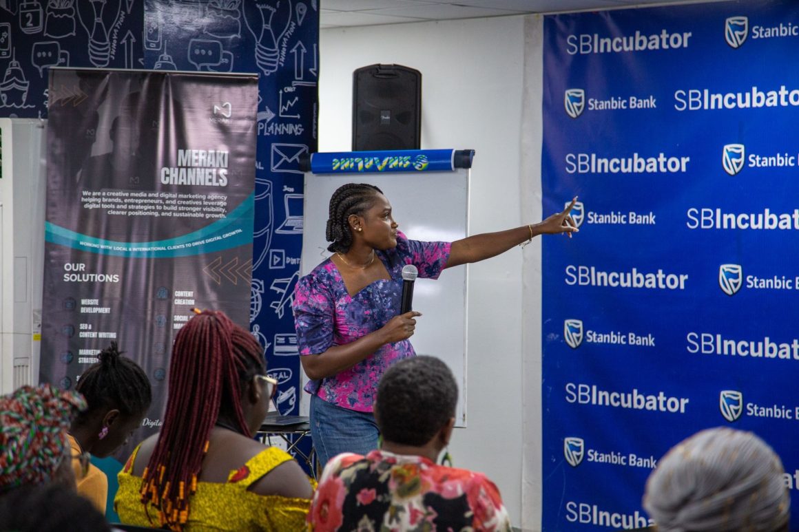 Entrepreneurs participating in a digital competency training session in Accra